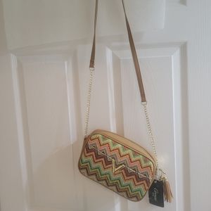 NWT woven crossbody bag